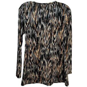 Grace Elements Printed Knot Front V Neck Mini‎ Dress Small